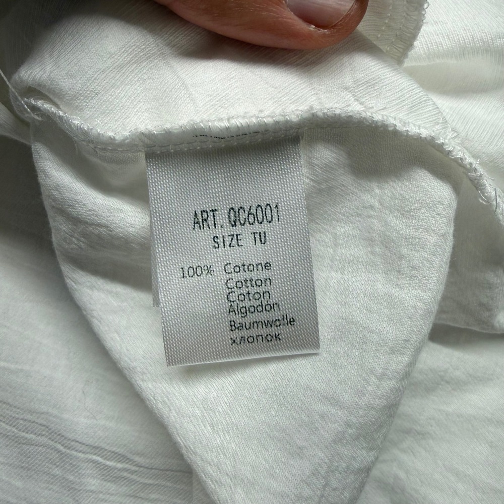 Gioya White Cotton Oversized Tunic Blouse Balloon Sleeve Boho Cottage‎ Coastal - Picture 9 of 12